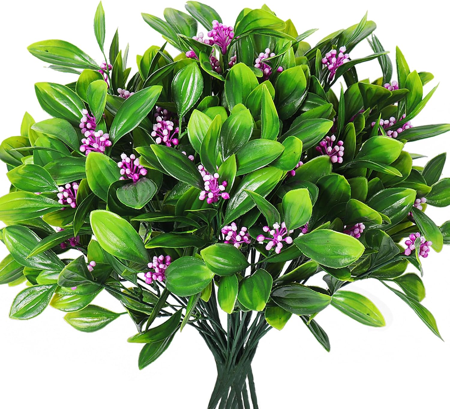 RECUTMS Artificial Hanging Rose with Realistic Fern Leaves