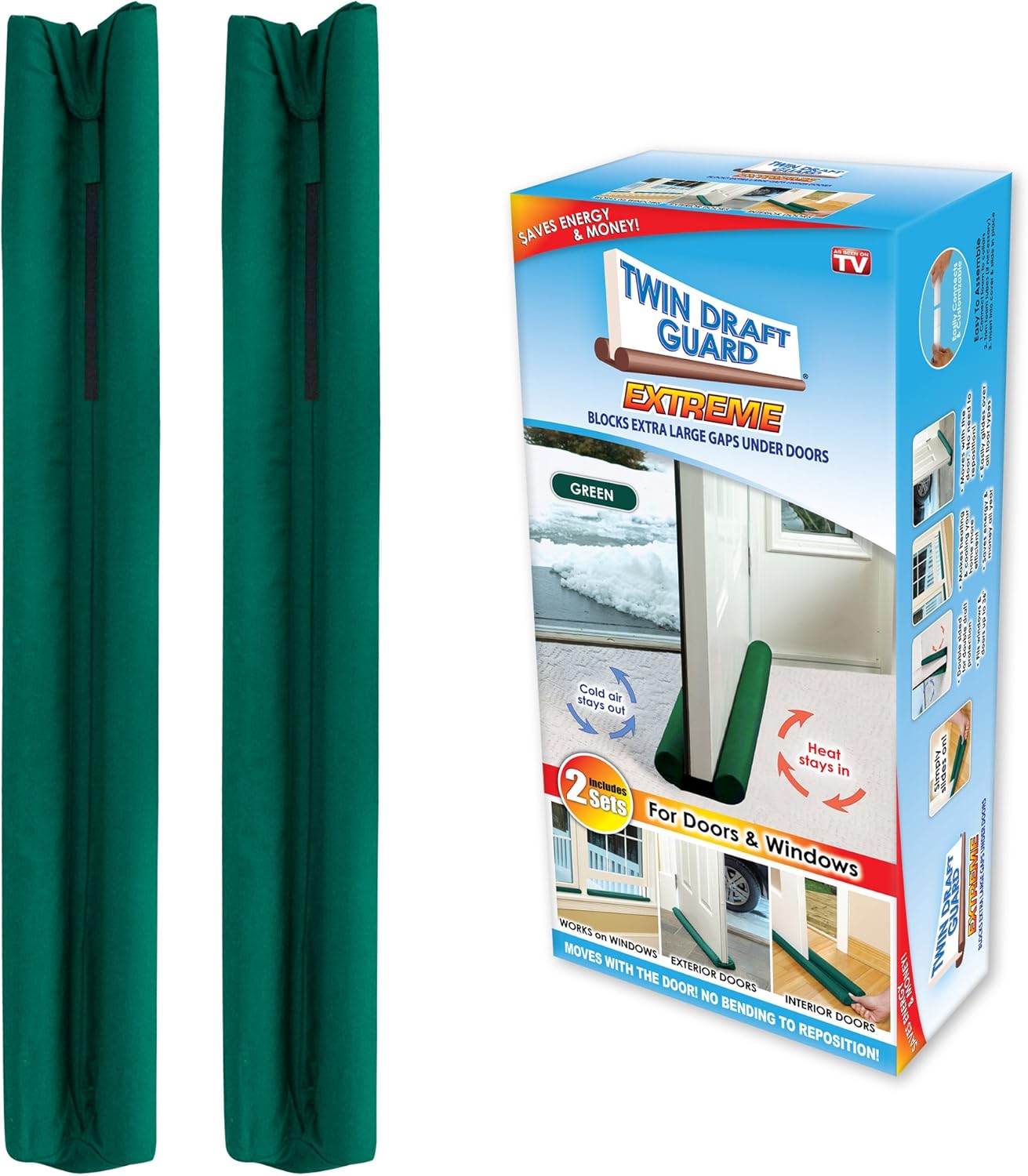 Twin Draft Guard Extreme Set of 2 Green Insulator