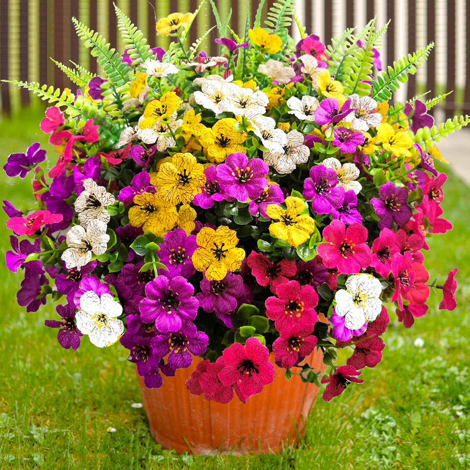 16 Bundle Artificial Flowers for Outdoor Decor