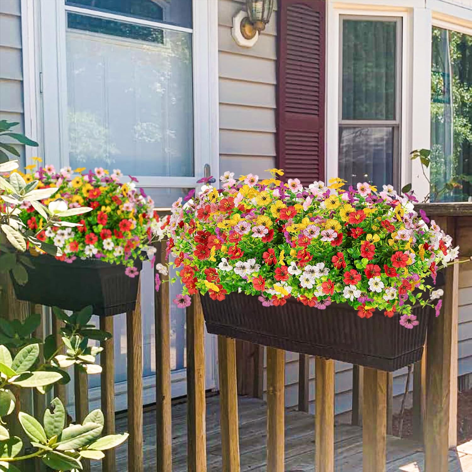 XONOR Artificial Eucalyptus Flowers for Outdoor Decor