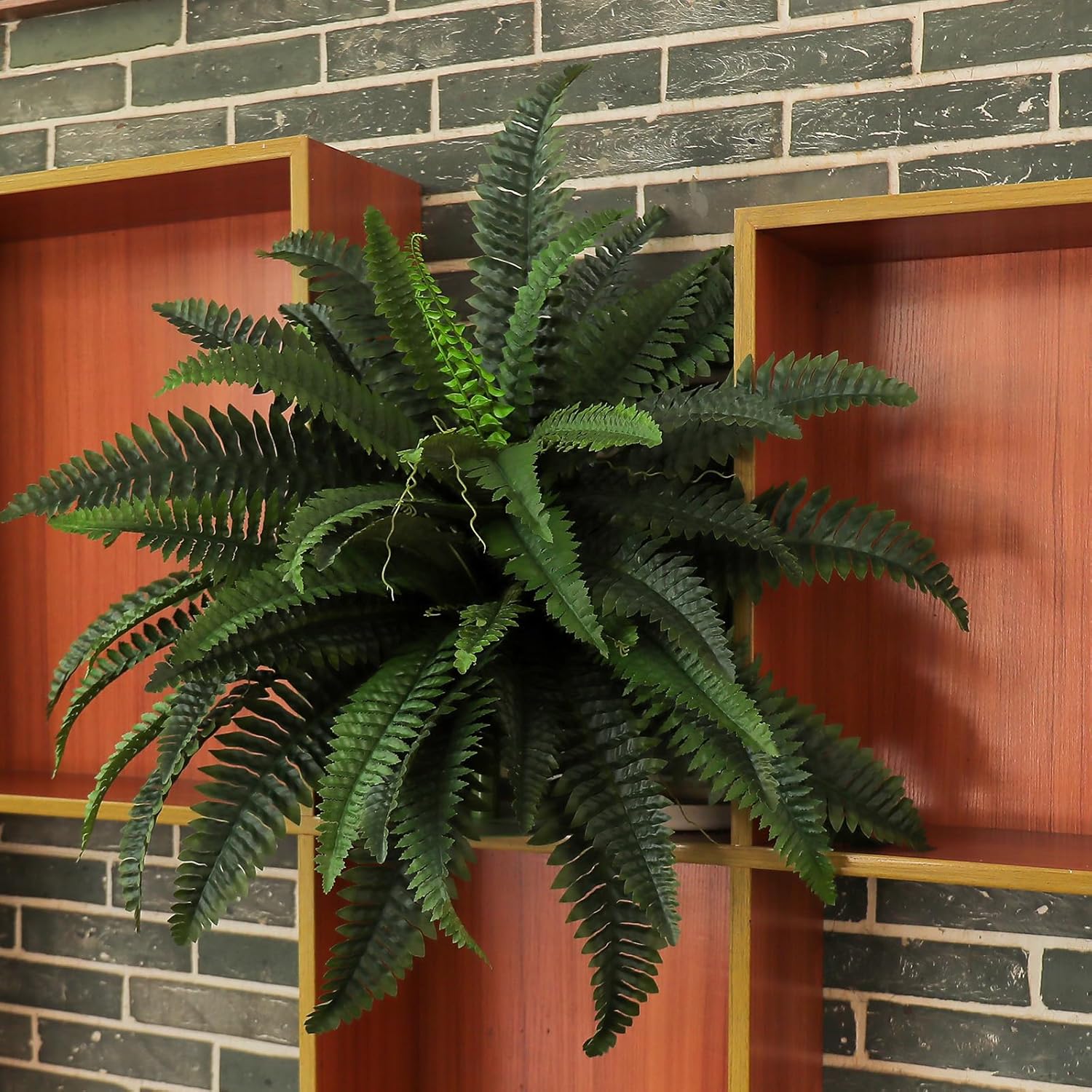 44W 30H Artificial Boston Ferns for Home Garden Decor