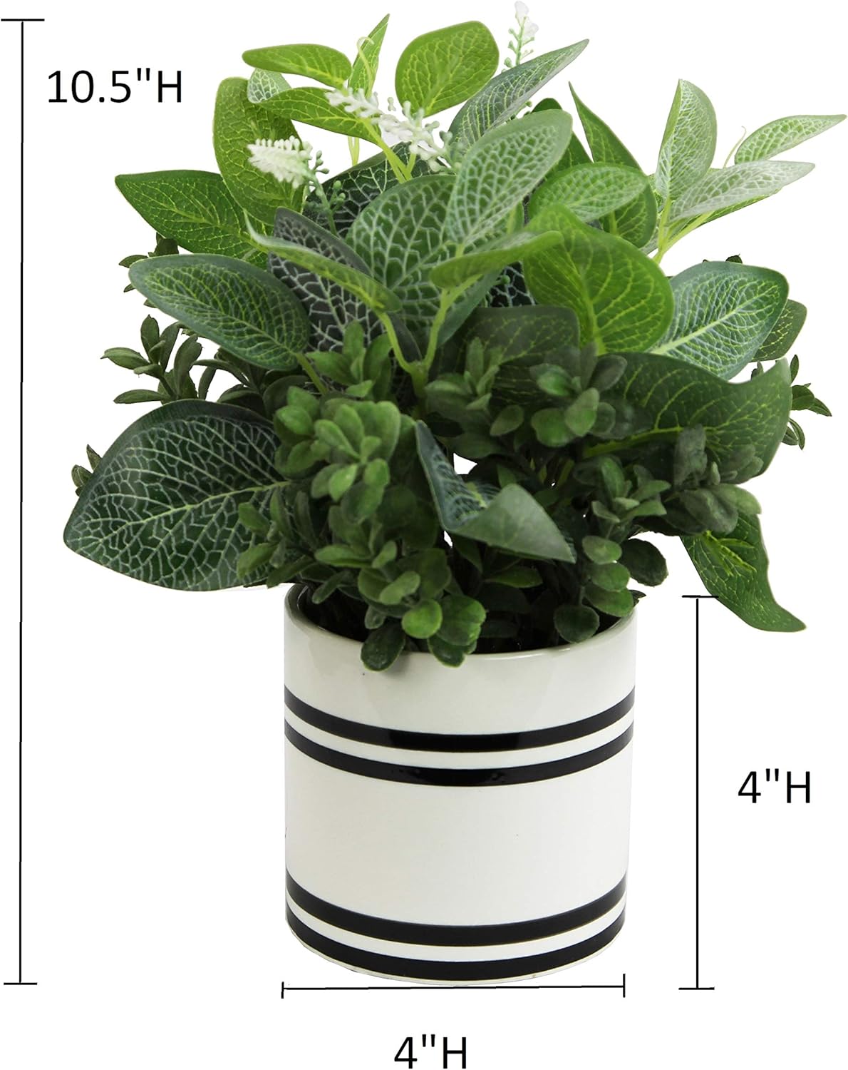 Admired By Nature 10 Inch Artificial Garden Foliage Potted Plant