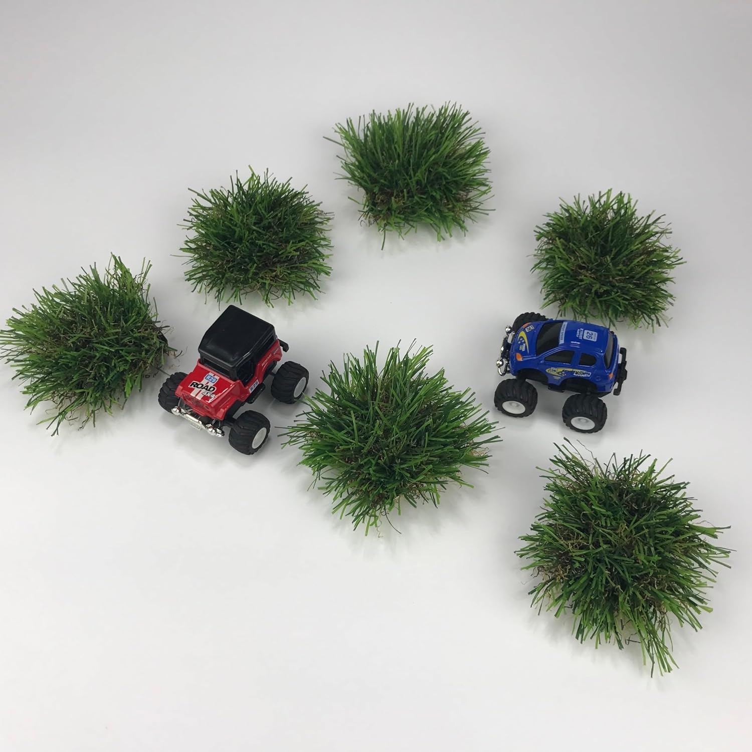 Mini Plastic Artificial Weeds Tufts DIY Fake Grass Clusters Autumn 12PCS
