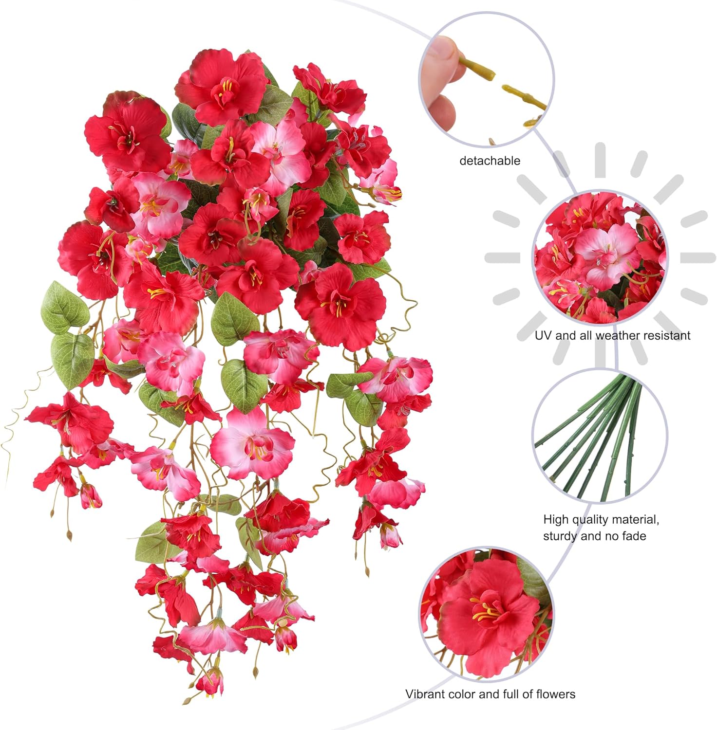 Ivydale Artificial Hanging Hibiscus Flowers 2pcs