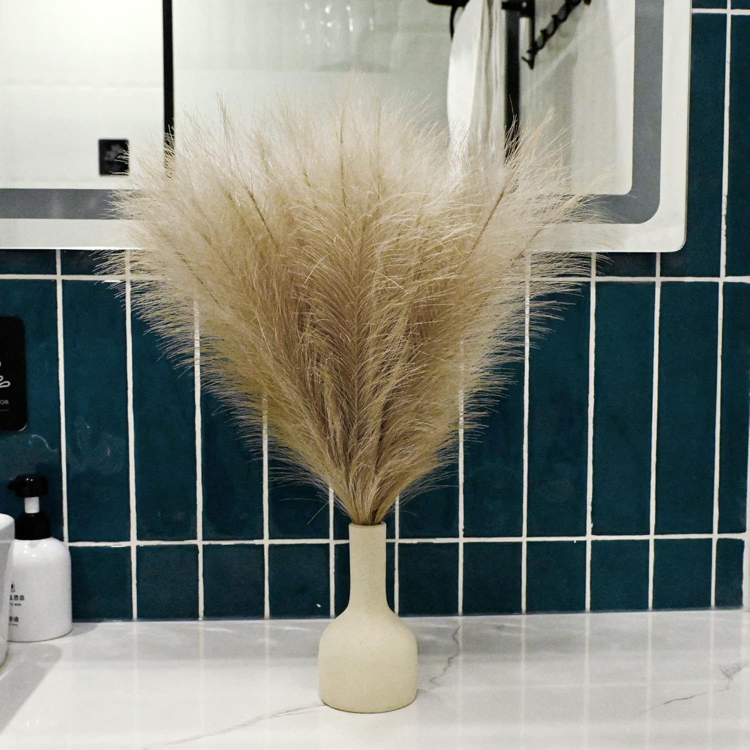 6 PCS Faux Pampas Grass for Boho Decor
