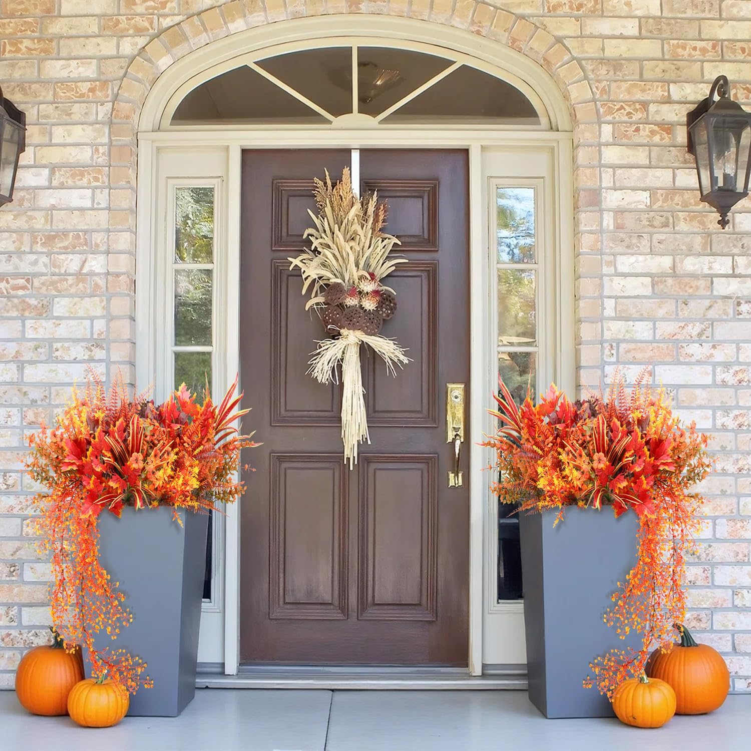 15 Bundles Artificial Plants Fall Greenery Outdoor Decor