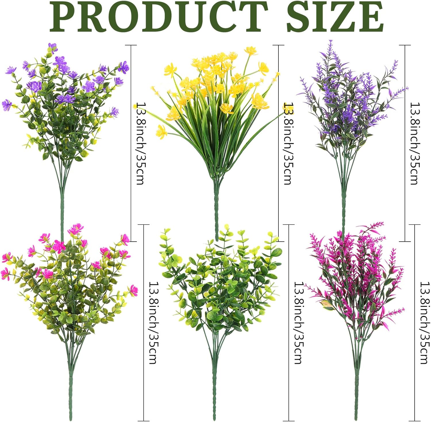 Hoteam 24 Bundle Artificial Flowers for Decor