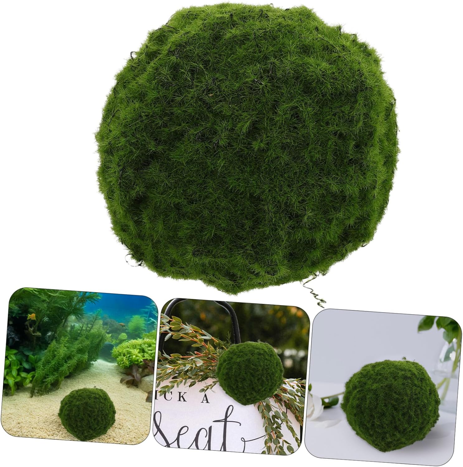 Happyyami Realistic Artificial Moss Ball 10cm Decorative Sphere
