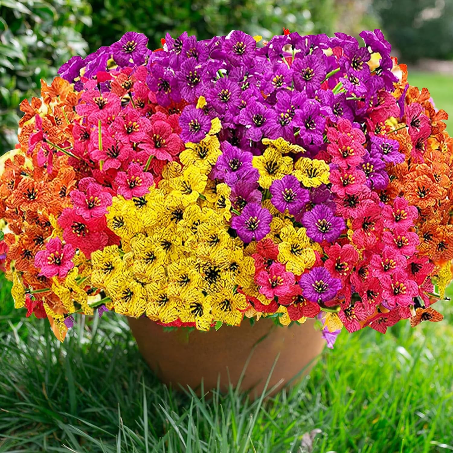 20 Bundles Artificial Flowers for Outdoor Decor 1