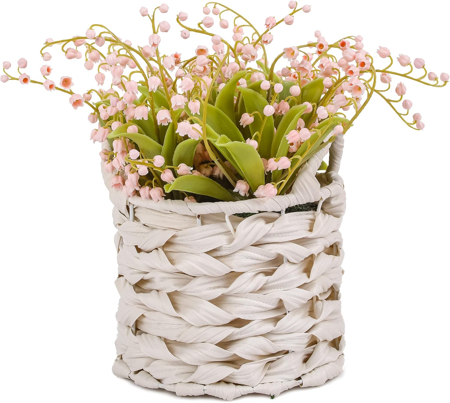 National Tree Company Artificial Lily of the Valley Bouquet with Basket