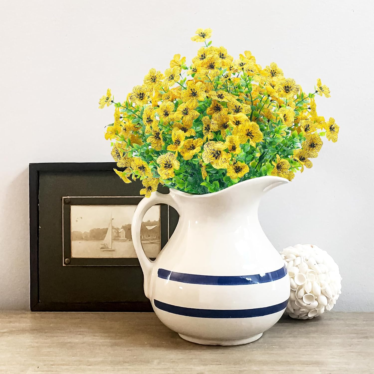 NOV FIRE Outdoor Artificial Flowers 8 Bundles