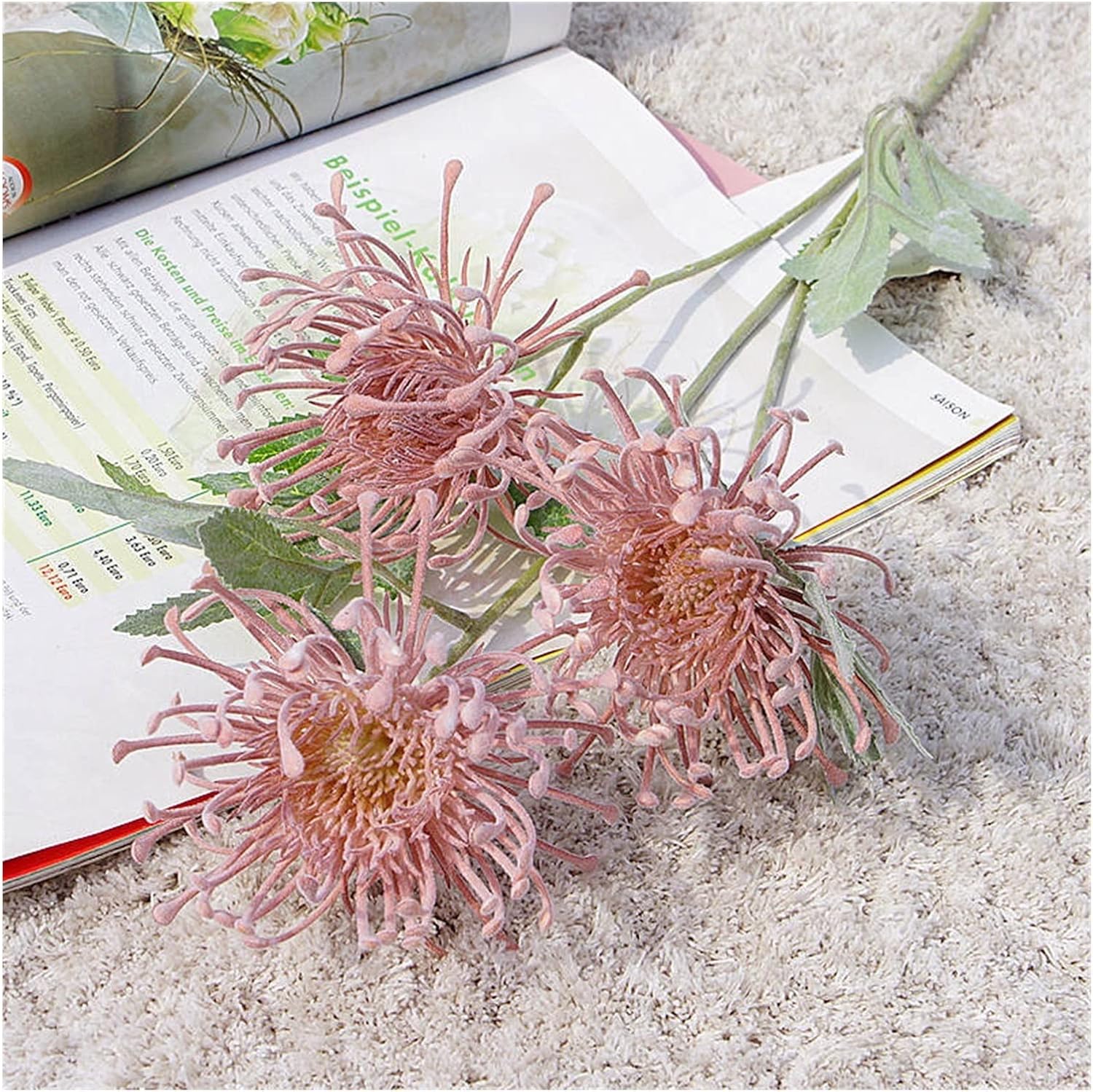 Grey Artificial Flowers with Pots for Wedding Decor