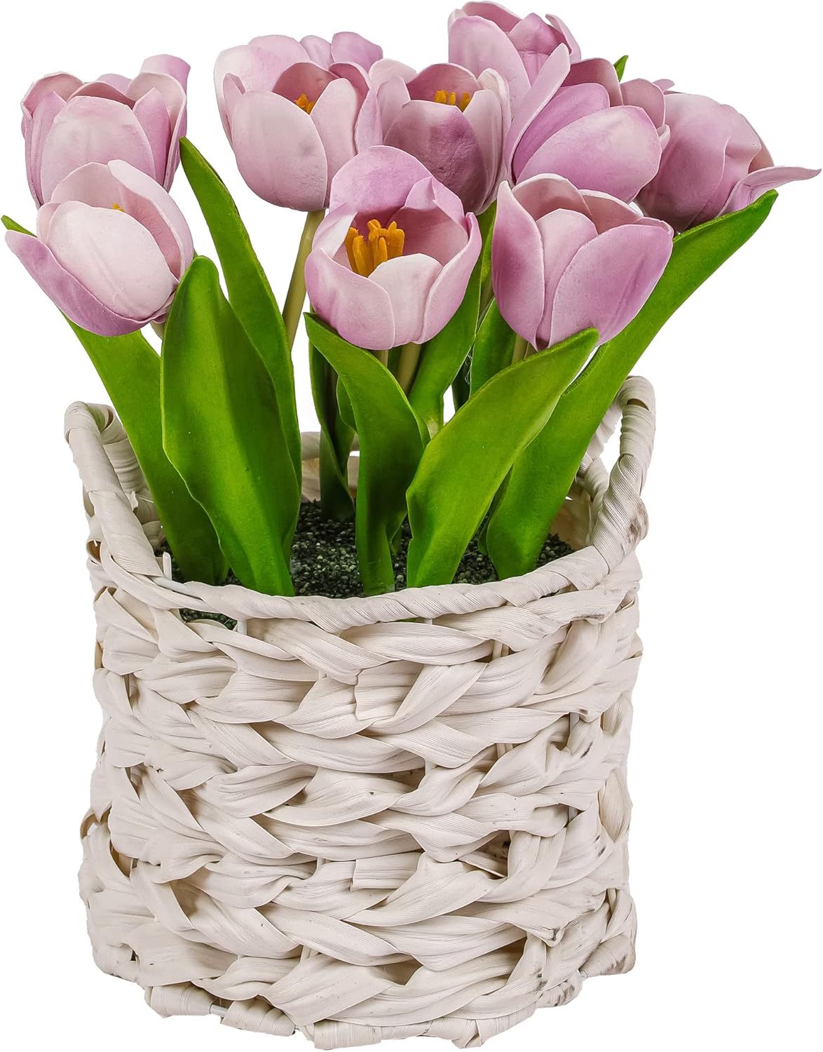National Tree Company Artificial Tulip Bouquet with Basket 1