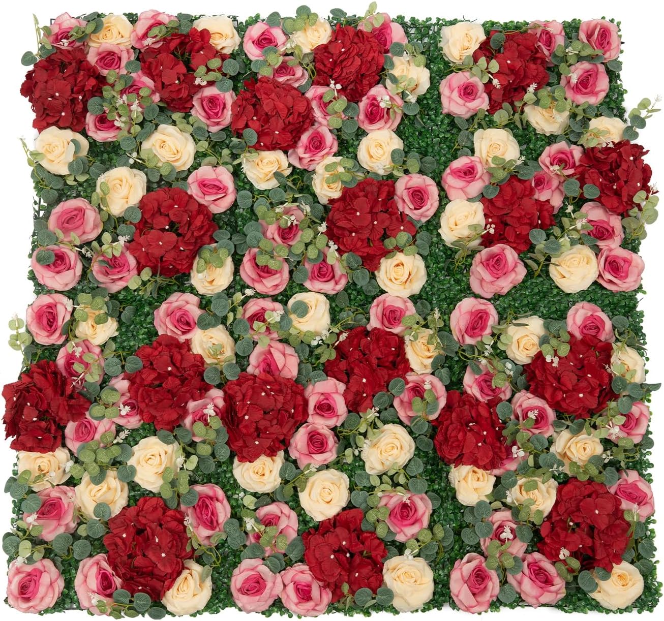 DNYSYSJ Flower Wall 12PCS Artificial Flowers Decor Panel