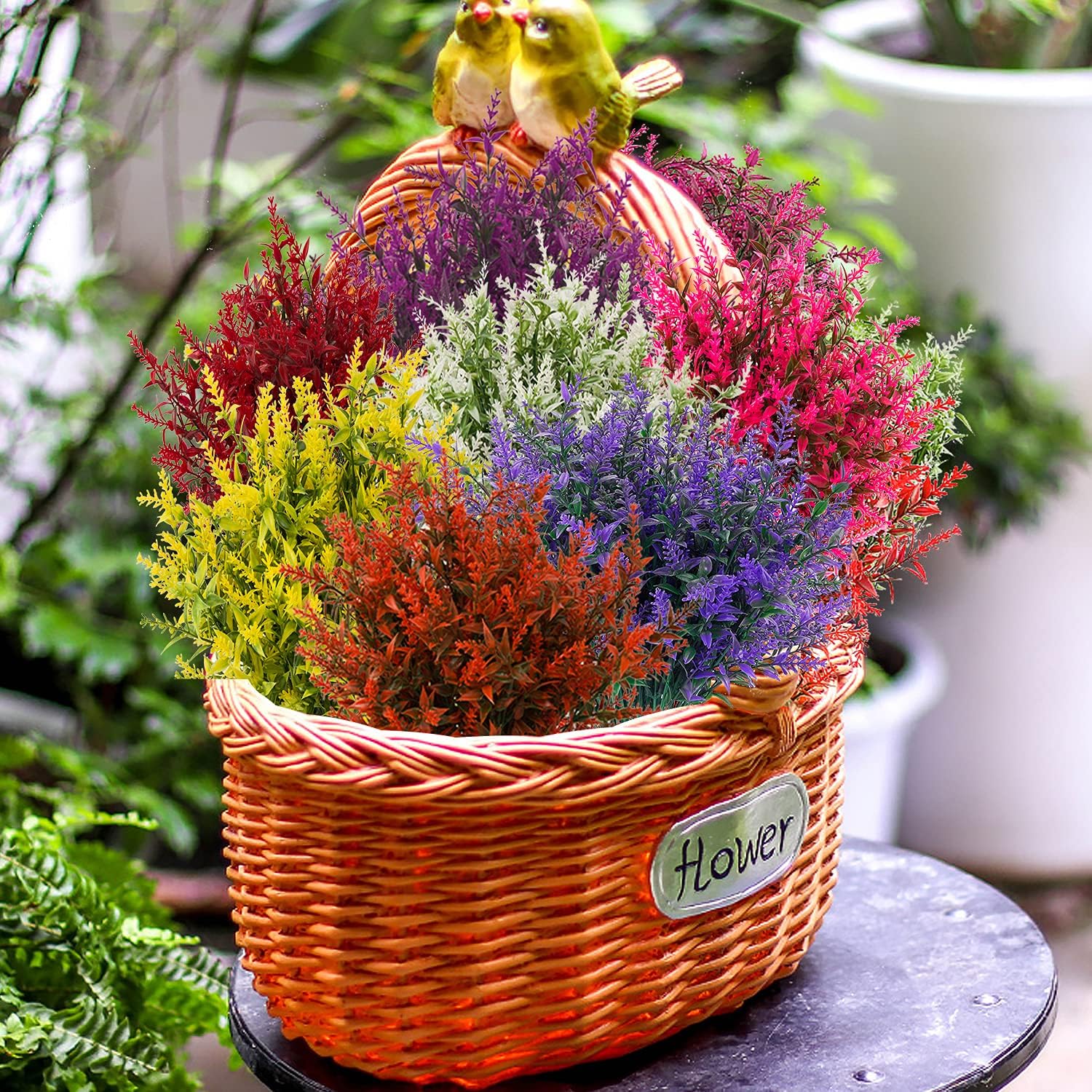 NOV FIRE Artificial Lavender Flowers 10 Bundles UV Resistant