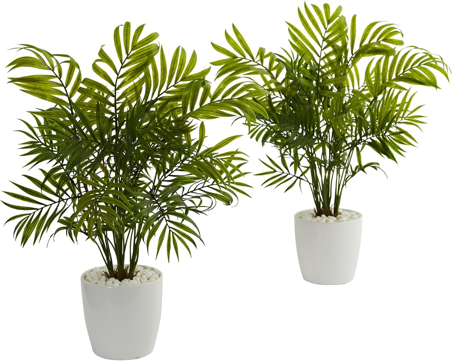 Nearly Natural 195in White Palms Artificial Plant Set of 2
