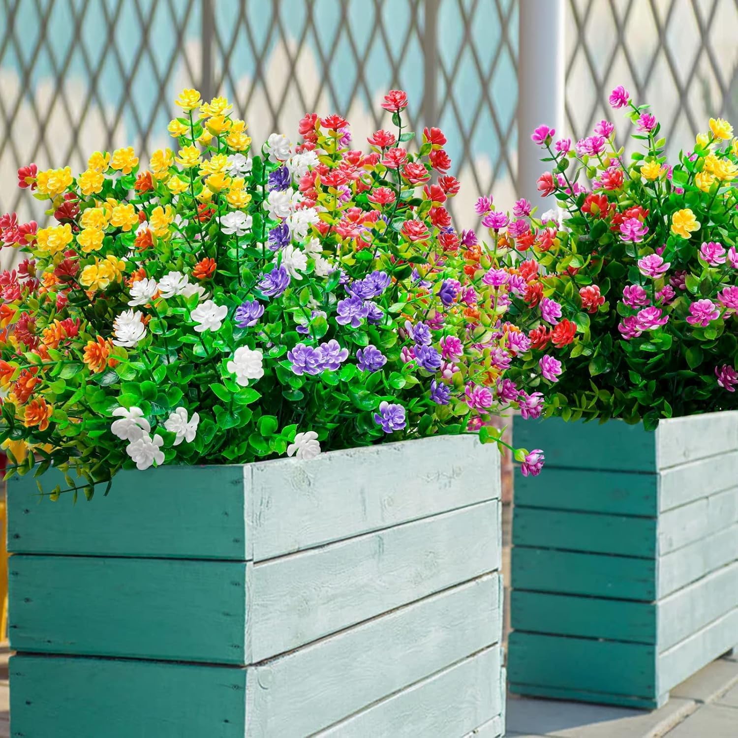 Bincy 12 Bundles Artificial Flowers Set