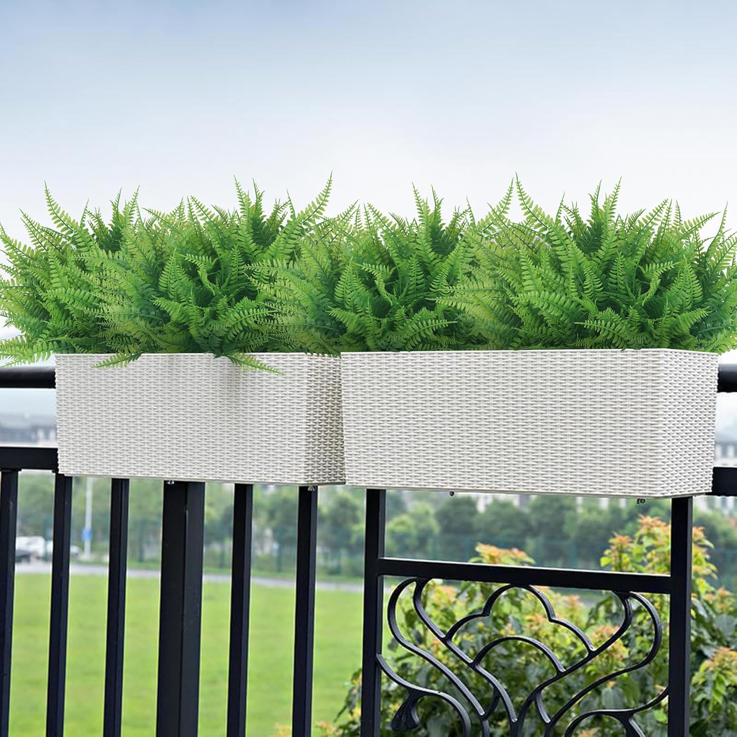 ZERRO 16 Piece Artificial Boston Fern Set