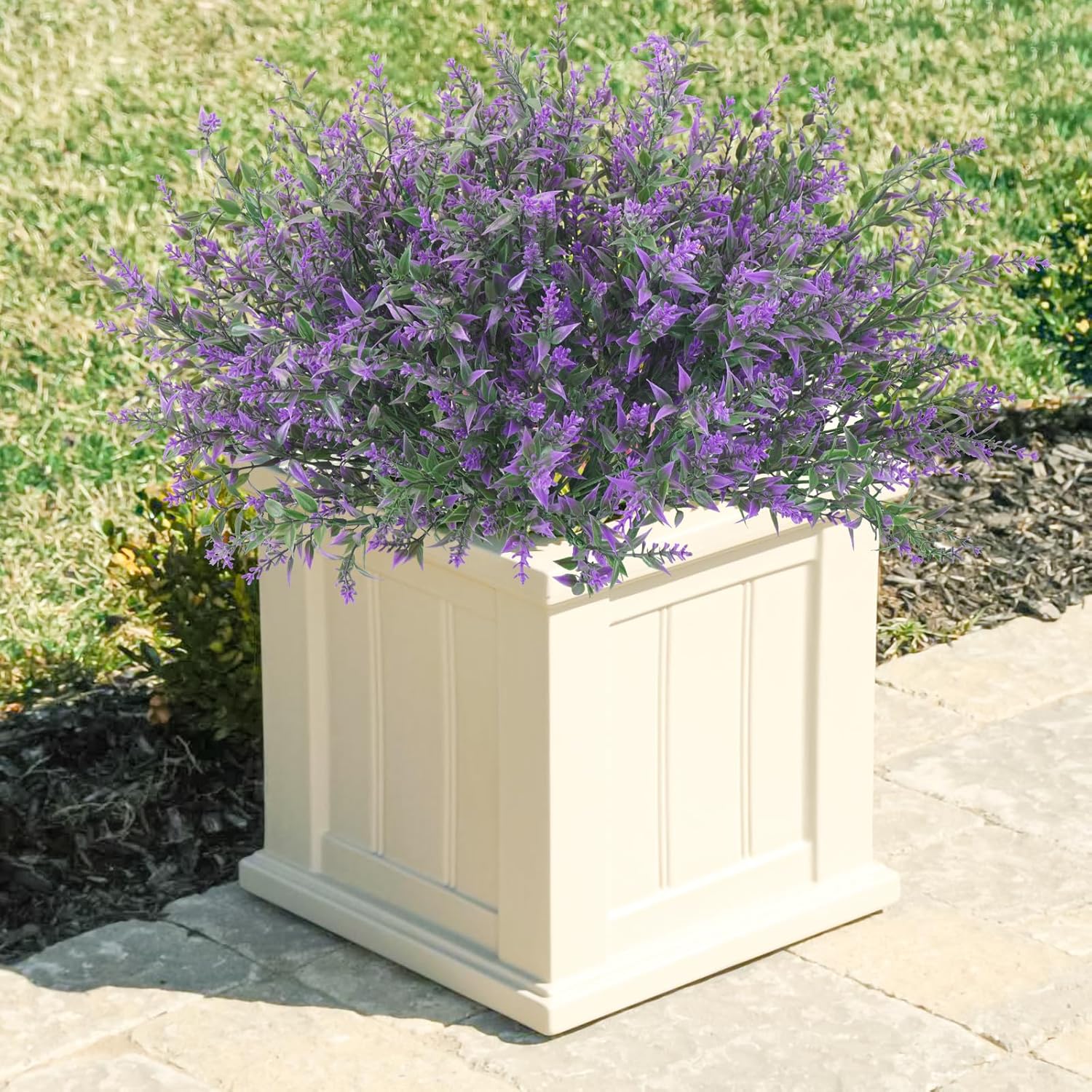 Krissing 80-Piece Outdoor Lavender Artificial Flowers