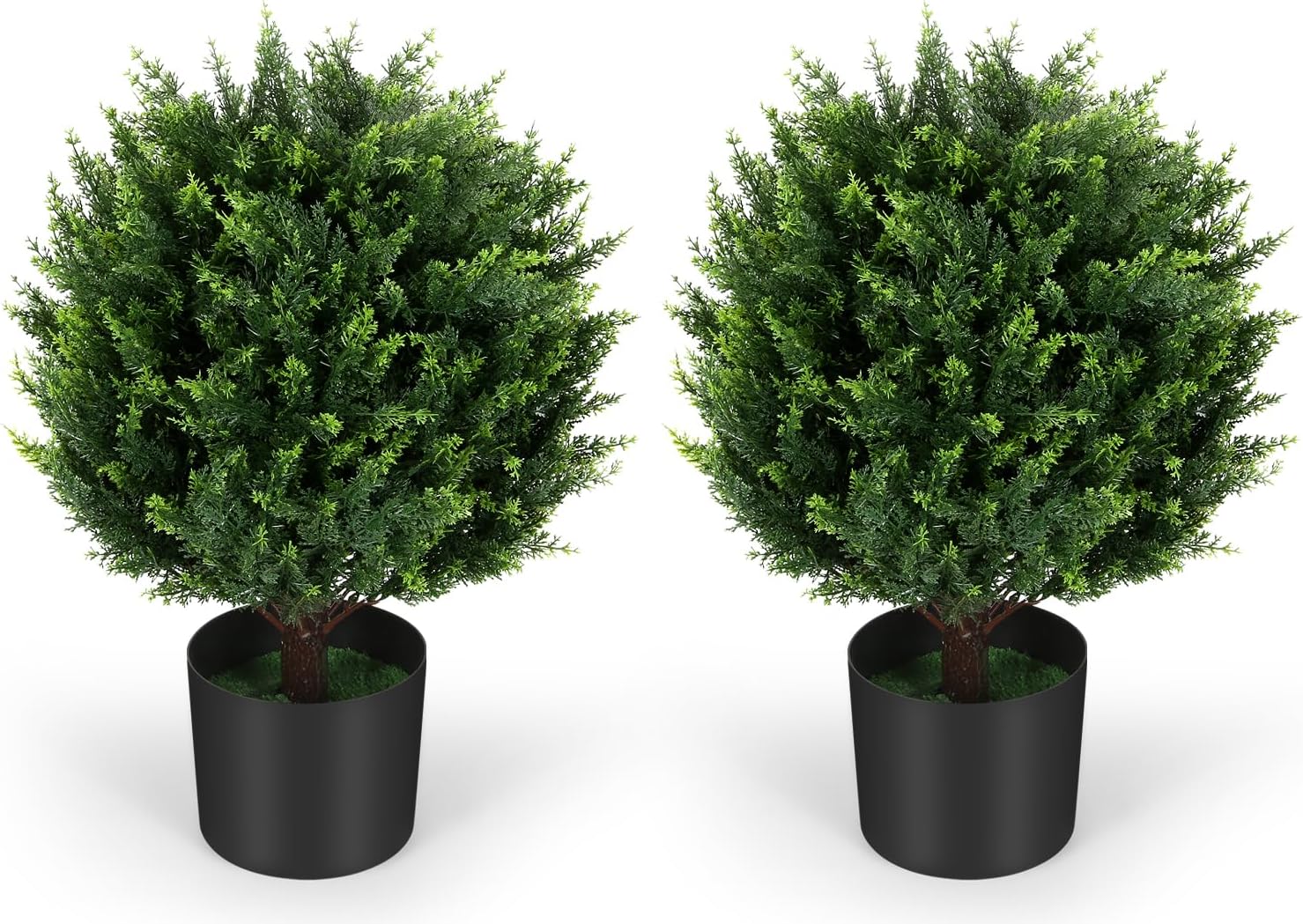 Keepinno 21 T Artificial Cedar Topiary Ball Tree 2 Pack
