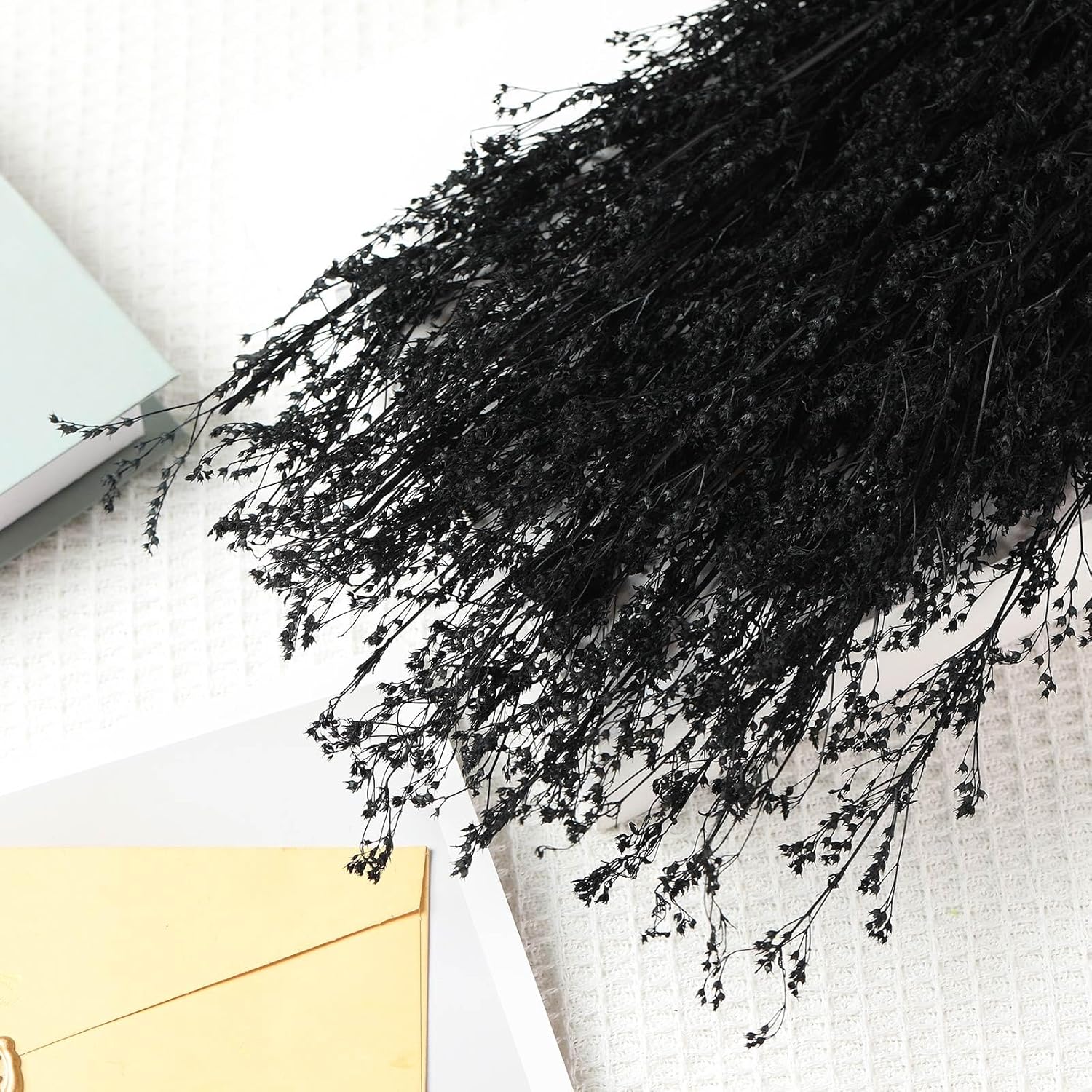 Tavkite Dried Babys Breath Bouquet 17 Inch Black