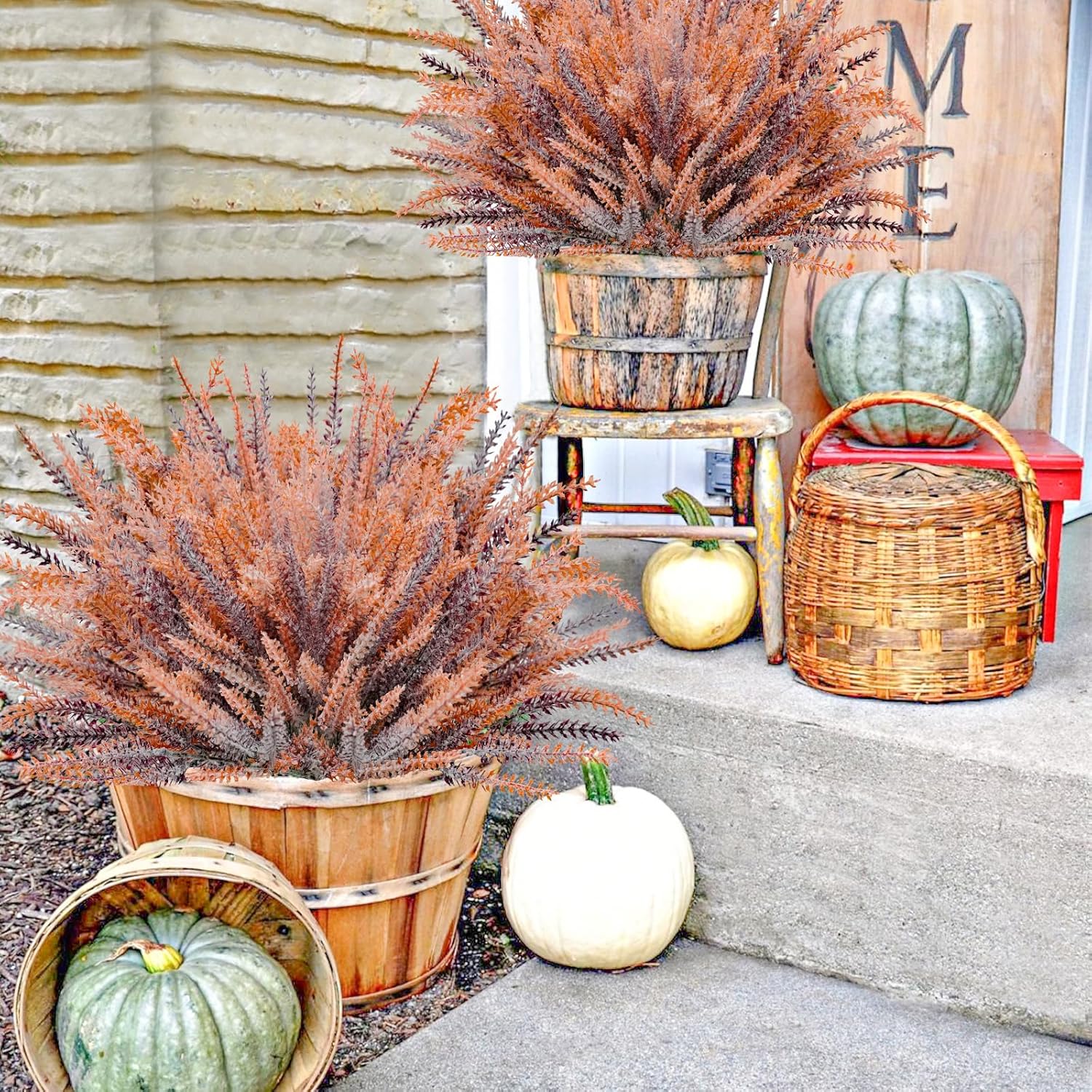Agusbagli 72 Bundle Artificial Fall Flowers Outdoor Decor