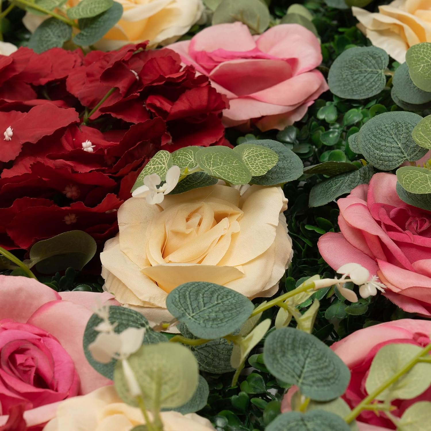 DNYSYSJ Flower Wall 12PCS Artificial Flowers Decor Panel