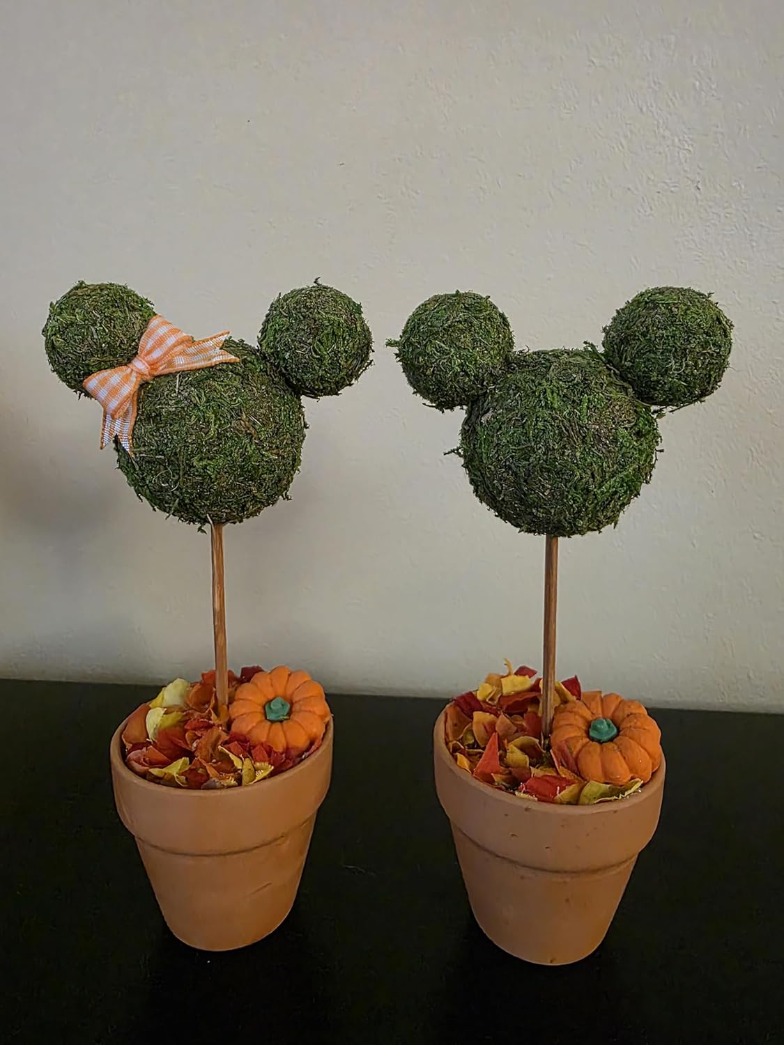 Minnie And Mickey Seasonal Topiary Set 6 Inch