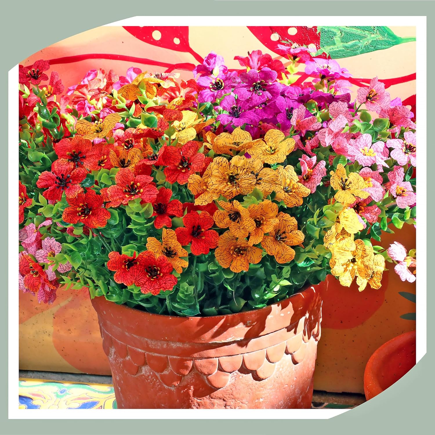 12 Bundle Artificial Flowers for Outdoor Decoration 1