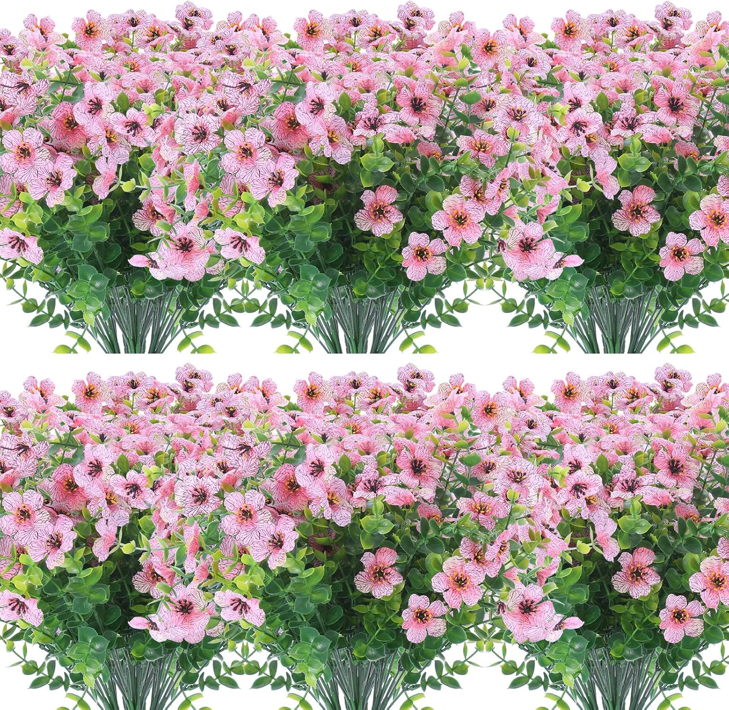 XEOLIAN 12 Bundles UV Resistant Artificial Eucalyptus Flowers