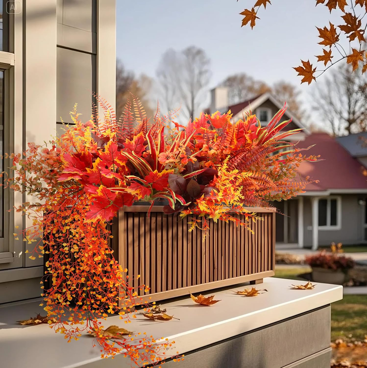15 Bundles Artificial Plants Fall Greenery Outdoor Decor