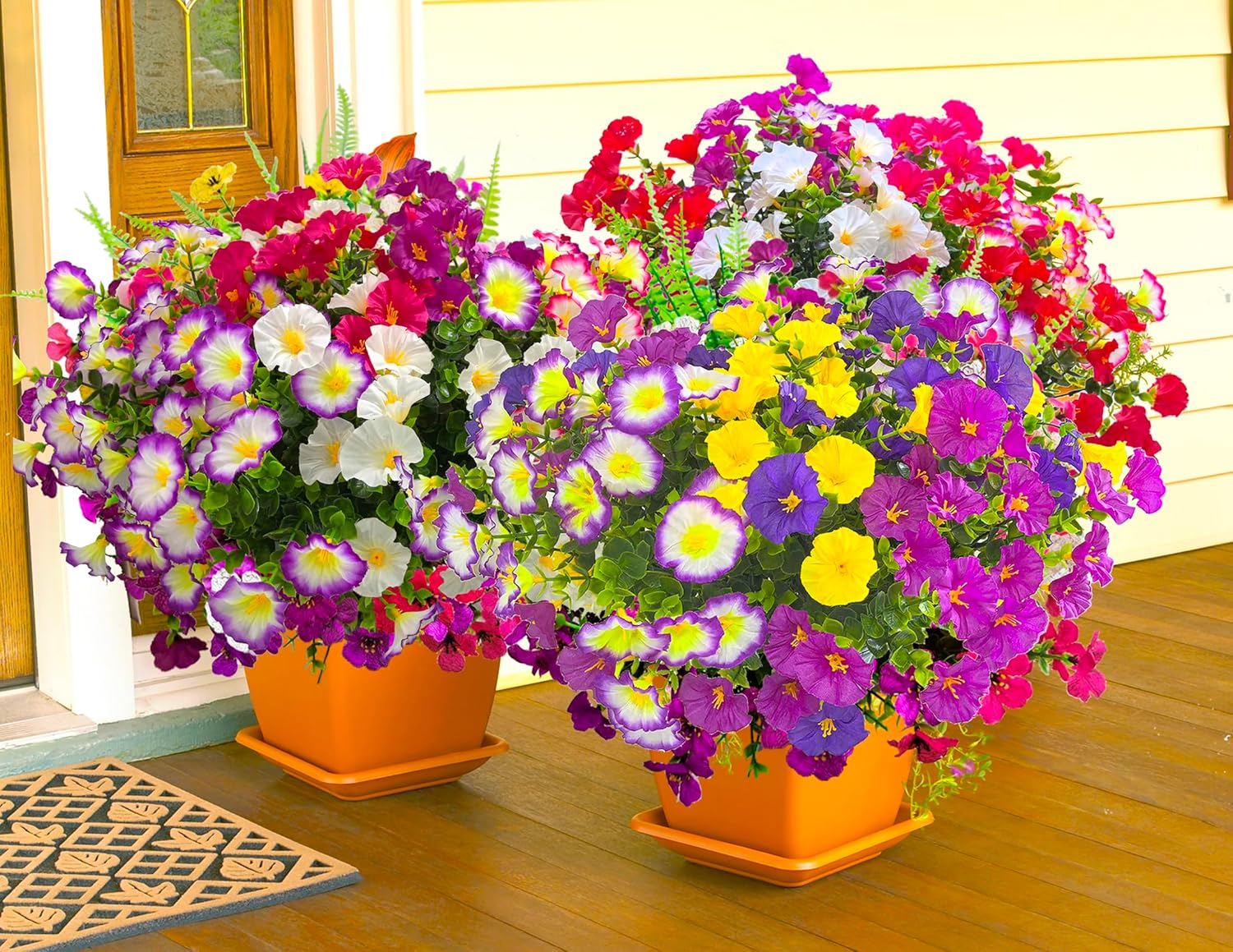 TSTWETO Artificial Flowers for Outdoors 12 Bundles UV Resistant