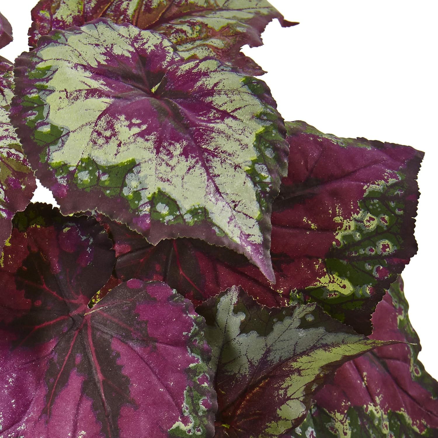Nearly Natural Wax Begonia Bush Set of 6