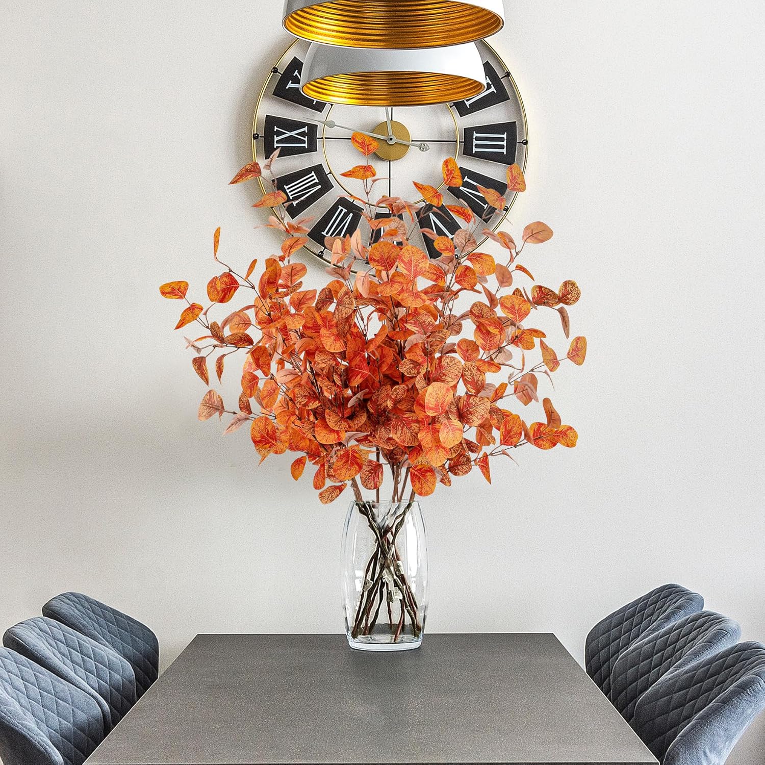 Sggvecsy 6 Pcs Artificial Eucalyptus Fall Decorations