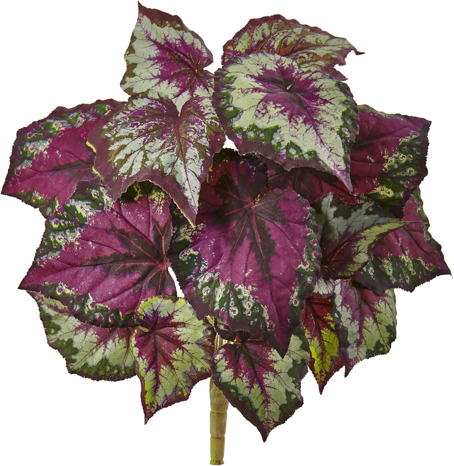 Nearly Natural Wax Begonia Bush Set of 6