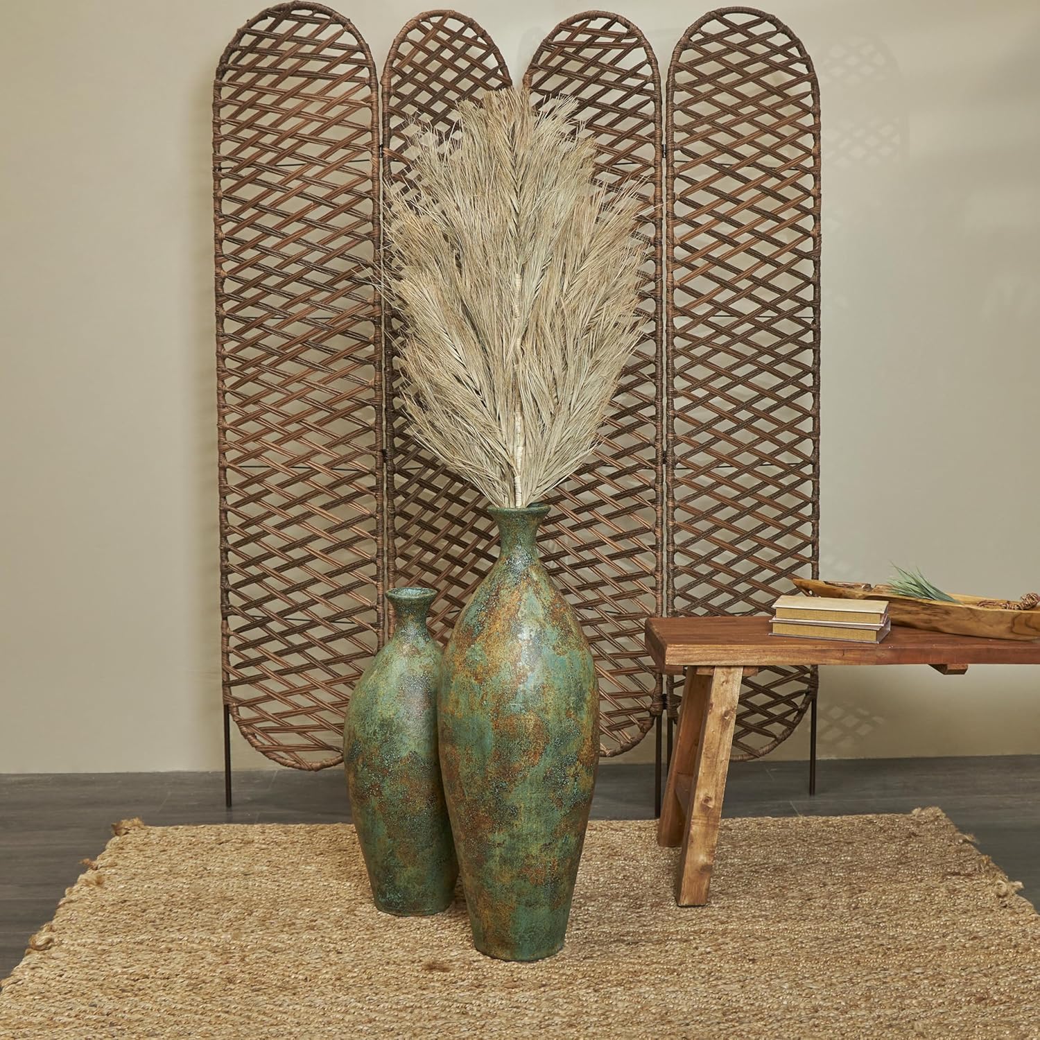 Deco 79 Dried Palm Leaf Decor Natural Foliage