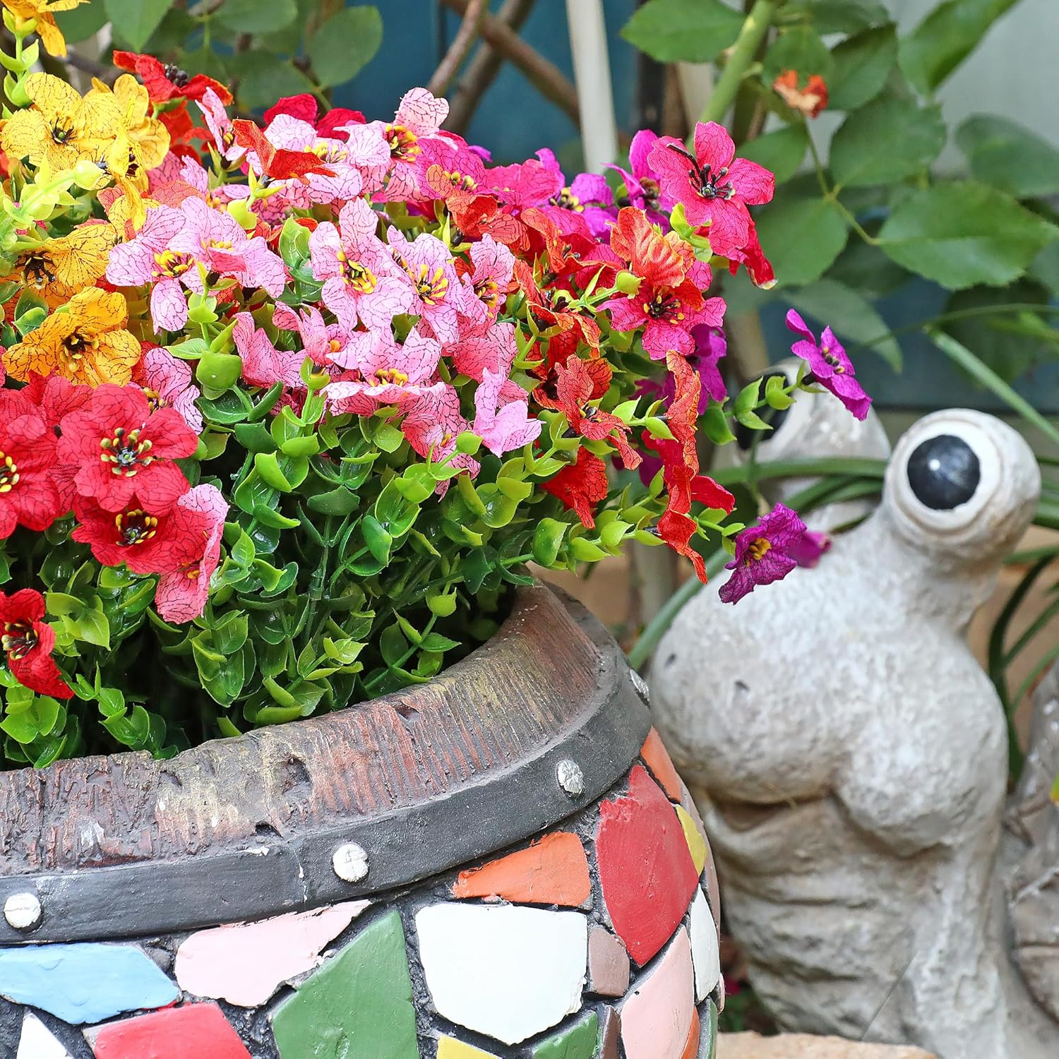 12 Bundle Artificial Flowers for Outdoor Decoration 1