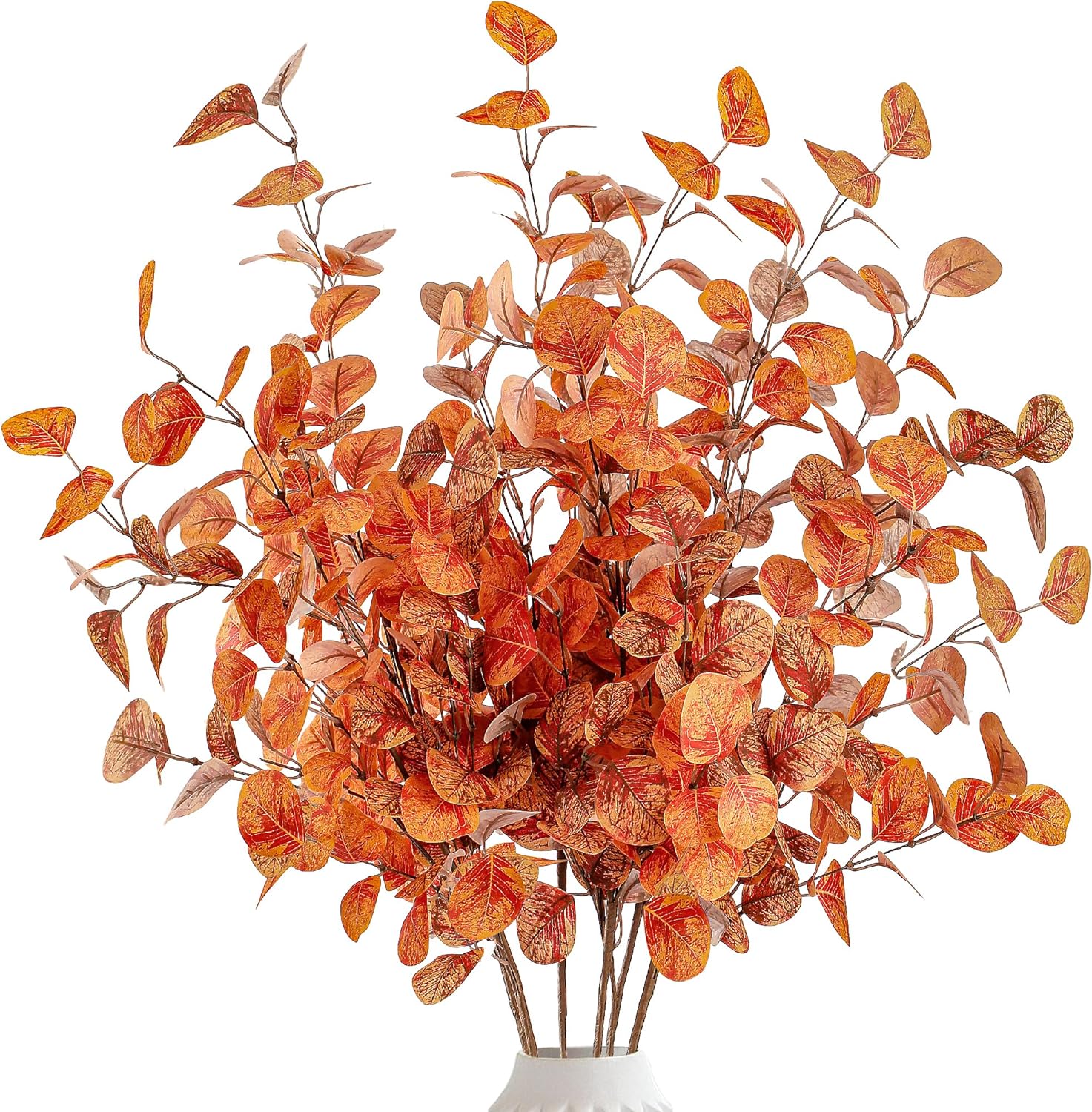 Sggvecsy 6 Pcs Artificial Eucalyptus Fall Decorations