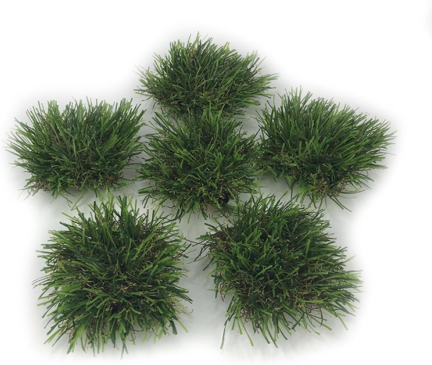 Mini Plastic Artificial Weeds Tufts DIY Fake Grass Clusters Autumn 12PCS