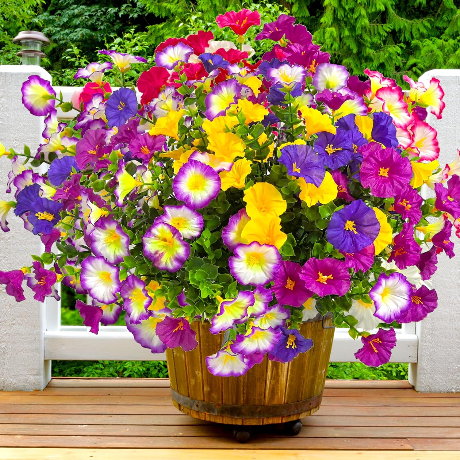 TSTWETO Artificial Flowers for Outdoors 12 Bundles UV Resistant