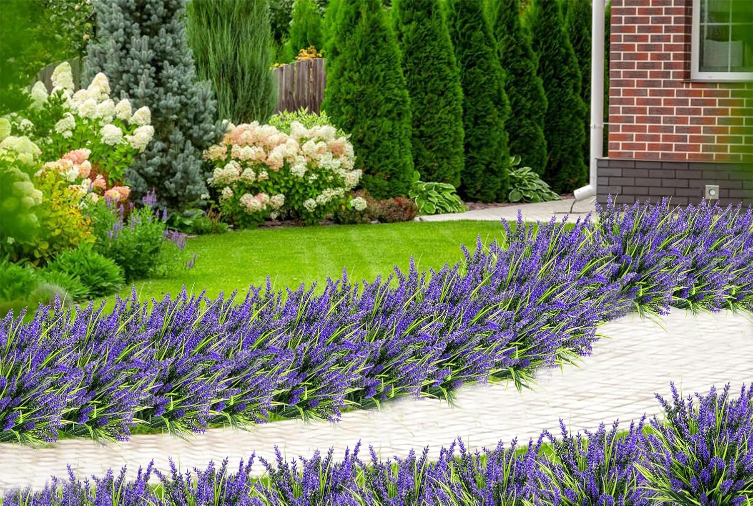 12pcs Purple Artificial Lavender Flowers for Outdoor Decor