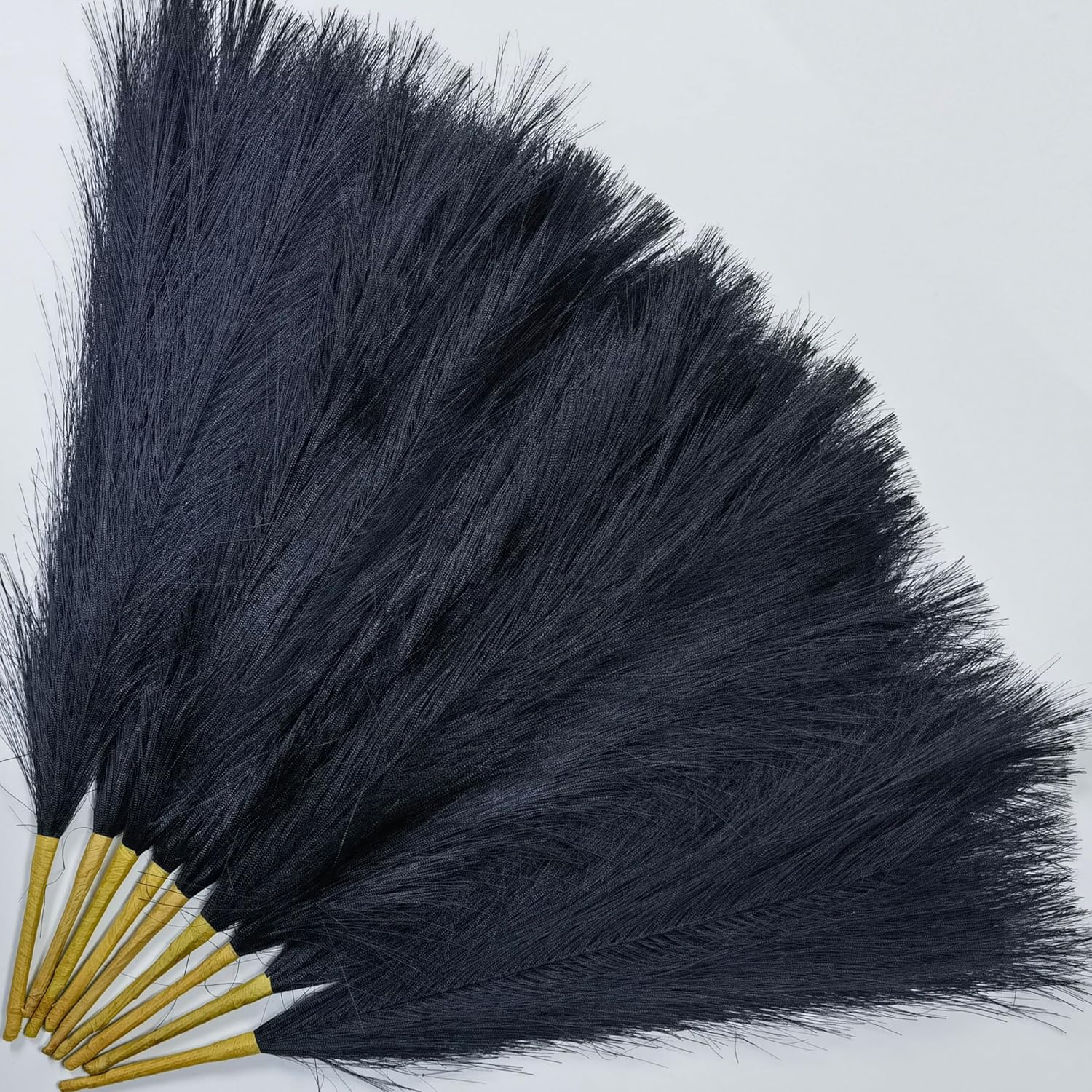 9 Pcs 17 Inch Black Pampas Grass Decor