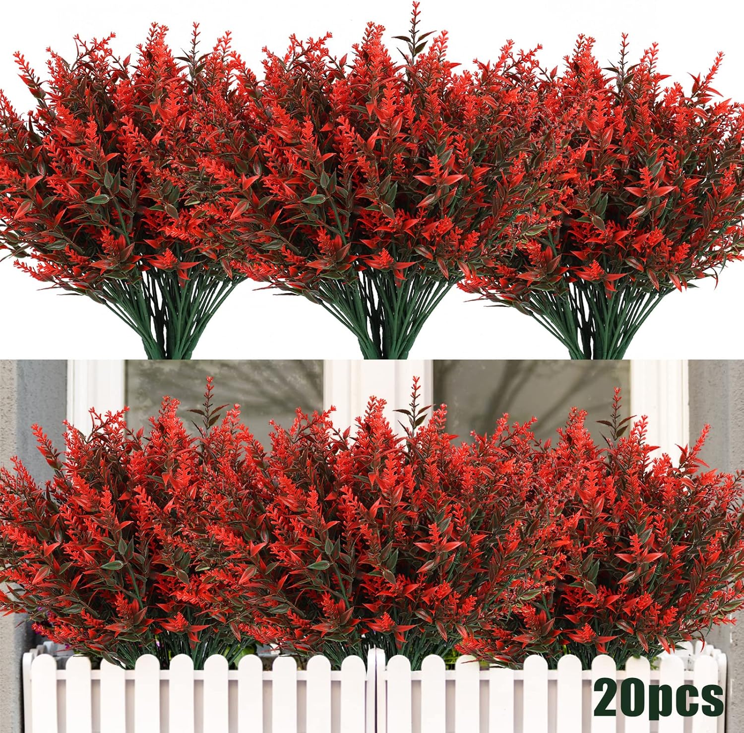 RECUTMS 20 Bundle Artificial Fall Flowers Orange