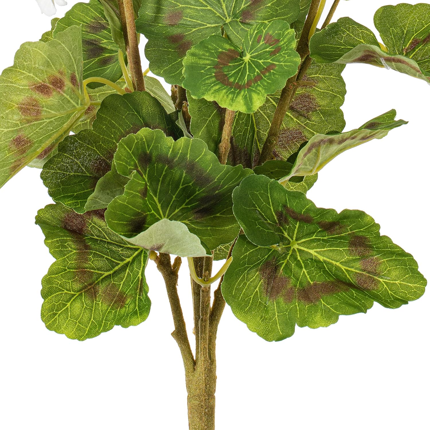 Vickerman 18 Inch Artificial White Geranium Bush 4 Pack