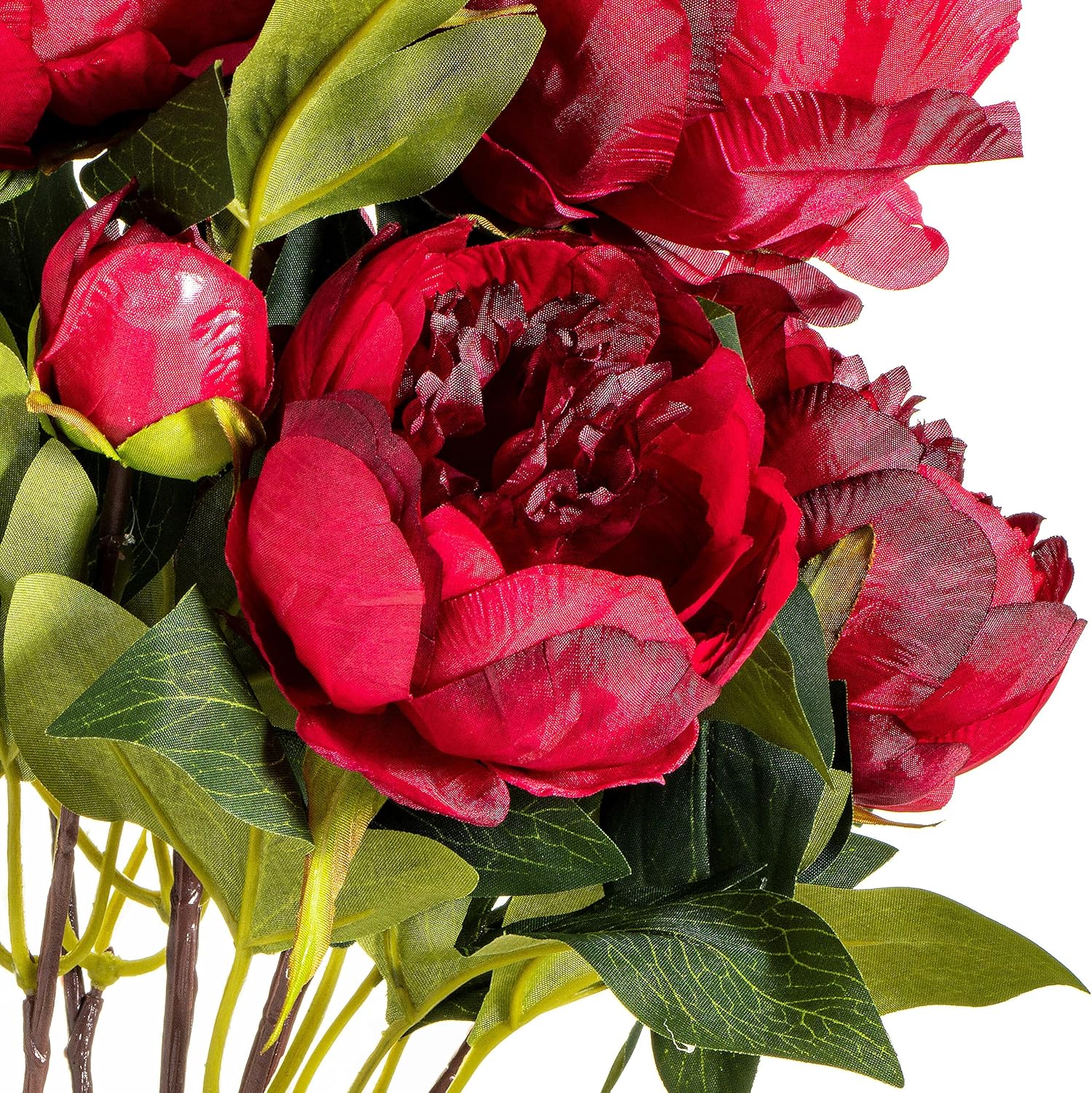 Vickerman 23 Inch Artificial Red Peony Bush